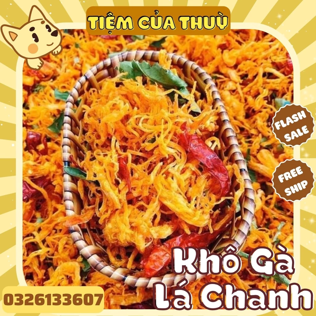 500G Khô Gà Lá Chanh Xé Cay, Gà Khô, Khô Gà Sợi Trung Nam Food, đồ ăn vặt, ăn vặt ngon