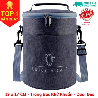 túi đựng hộp cơm giữ nhiệt cao cấp - 17x19cm - hàng chính hãng dododios