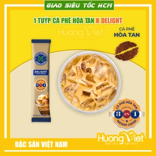 1 TUÝP CÀ PHÊ SỮA hòa tan K Coffee Delight 3 in1, cà phê sữa đá truyền thống Việt Nam túi 17g