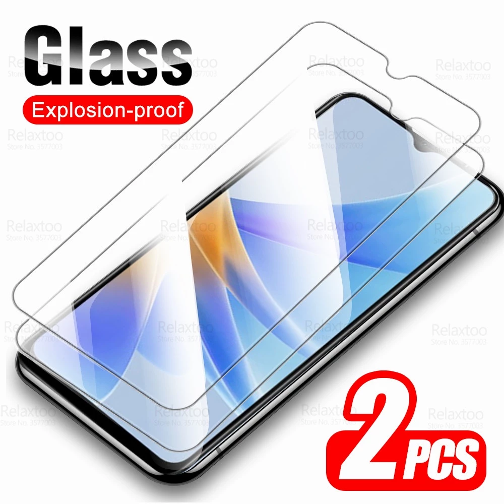 Đối với oppo a17k glass 2pcs kính cường lực bảo vệ trên oppoa17k a 17 17k a17 k 4g 2022 cph2471 bảo vệ màn hình phim an toàn cho điện thoại