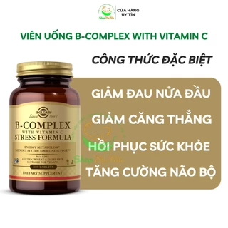 Viên uống bổ sung vitamin B-Complex with Vitamin C Solgar 100 viên.