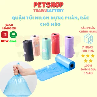 Túi Nilon Đựng Phân, Rác Cho Chó Mèo Thú Cưng Tự Phân Hủy Tiện Lợi (15 túi/cuộn)