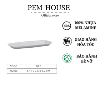 Khay Nhựa Melamine Màu Trắng