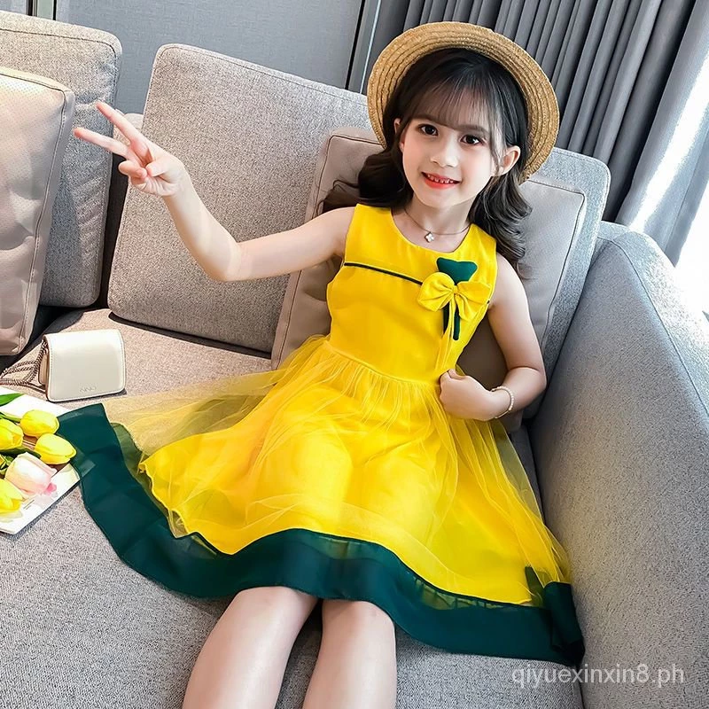 Váy bé gái Trang phục trẻ em Quần áo mùa hè Áo choàng không tay Trang phục thời trang Hàn Quốc Trang phục trẻ em Trang phục công chúa Quần áo sinh nhật Trang phục rửa tội Quần áo đám cưới Trang phục tập đi