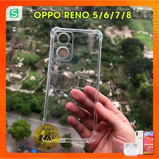 Ốp lưng Oppo Reno 7 4G Reno 7 5G Reno 7 z Reno 6 Reno 6 Z 5G Reno 5 4G 5G dẻo trong chống sốc 4 góc có gờ bảo vệ camera