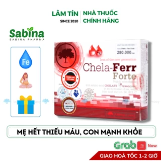 ✅(Chính Hãng) Chela-Ferr Forte –Viên sắt cho bà bầu hỗ trợ bổ sung và dễ hấp thu sắt (Hộp 30V)