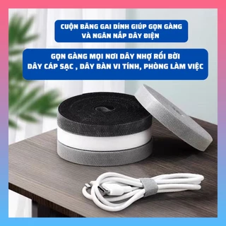 Băng Dán Ma Thuật Giúp Gọn Gàng Dây Điện, Băng dán Gai Đa Năng Làm Gọn Cáp Sạc ,Dây Bàn Vi Tính K205 CH2309