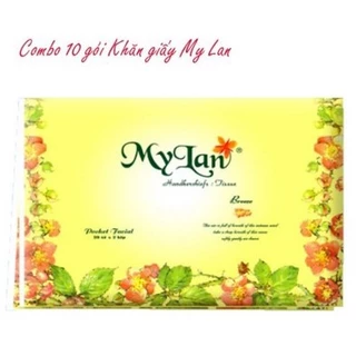 combo 10 bịch khăn giấy MYLAN tiện lợi, giấy bóp MYLAN (1 gói 10 tờ/3 lớp)