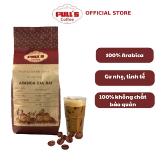 Cà Phê Arabica Cầu Đất Nguyên Chất Pulls Coffee 100% Hậu Vị Ngọt Thơm Quyến Rũ Từ - Gói 250g/500g tặng muỗng đong