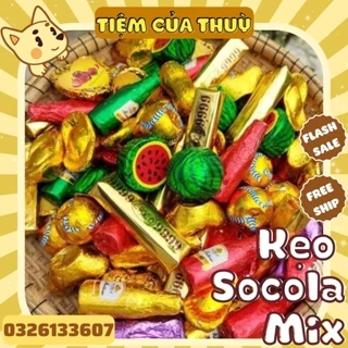 500G Kẹo Socola Mix Nhiều Hình Ngộ Nghĩnh Cute, Đồ ăn vặt