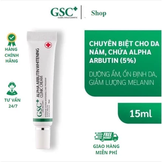 Kem ức chế nám, trắng da GSC+ Hàn Quốc Alpha Aburtin Whitening Clinic Cream 15ml.