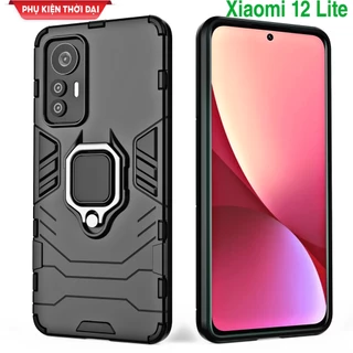 Ốp lưng Xiaomi 12 Lite Iron Man Iring chống sốc giá đỡ mặt lưng xem phim