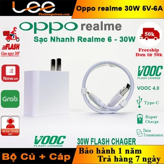 Sạc Oppo, Realme 6A Zin, Bộ Sạc Vooc, Sạc Nhanh 30W Chính Hãng (Bảo Hành 1 Năm)