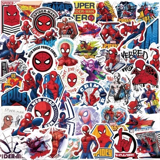 50 sticker decal Spiderman hình in đẹp trang trí cho bé