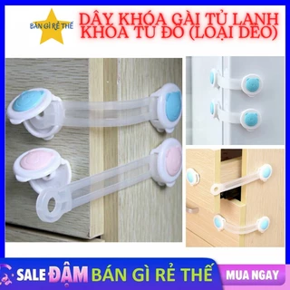 Khóa Cửa Tủ Lạnh Mini , Khóa Gài Tủ Vải Đựng Quần Áo, Tủ Nhựa, Ngăn Kéo (loại dẻo) an toàn cho trẻ nhỏ khi nghịch ngợm