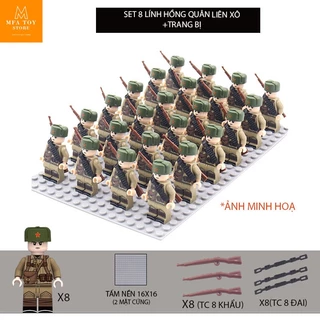 Đồ chơi lắp ráp swat army , mô hình đồ chơi - Set 8 Lính HQ liên xô