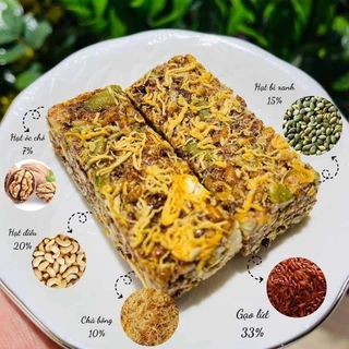 Thanh Gạo Lứt Hạt Dinh Dưỡng Chà Bông và Rong biển - Bịch 250gr