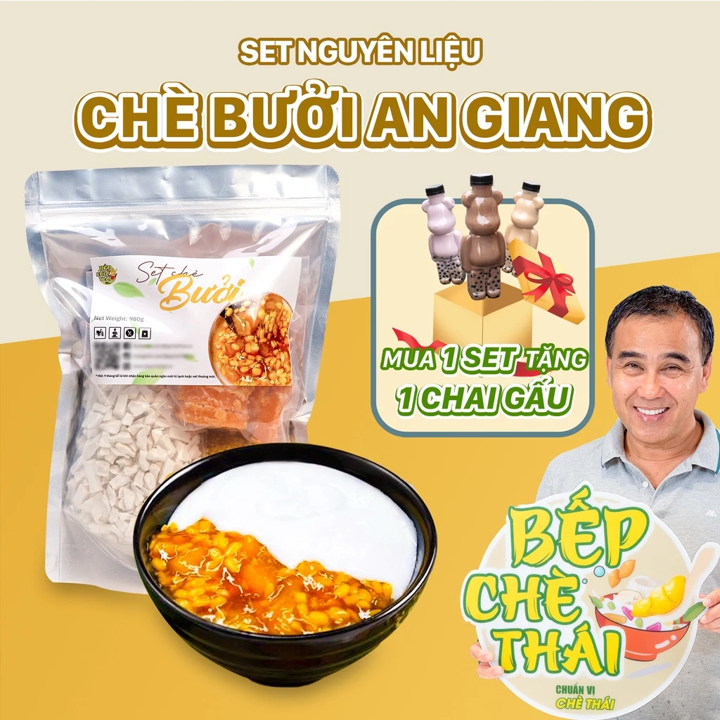 Set chè bưởi đậu xanh siêu cùi An Giang (set 45 chén) tặng kèm công thức nấu - Bếp Chè Thái