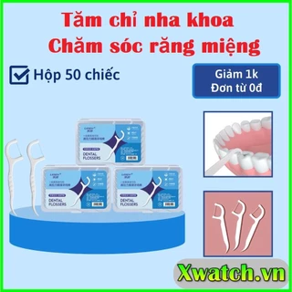 Hộp 50 Cây Tăm Chỉ Nha Khoa chăm sóc răng miệng