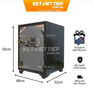 Két Sắt Việt Tiệp KV50-DT Điện Tử chống cháy 2000 độ C chống đục phá