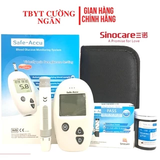 Bộ máy đo đường huyết Safe Accu tặng 1 hộp 50 que thử và hộp 50 kim chích máu