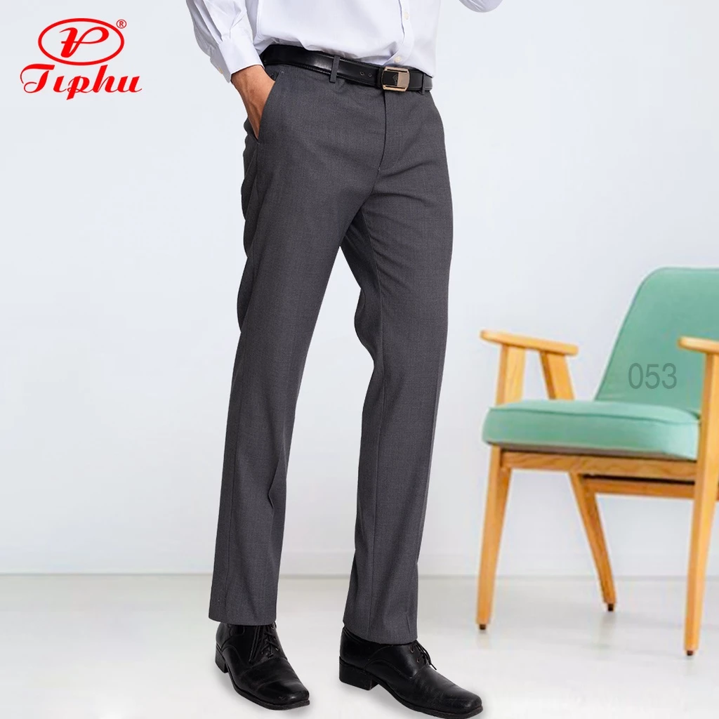Quần tây nam trung niên không ly, form Regular truyền thống ống đứng, thời trang công sở Amazing