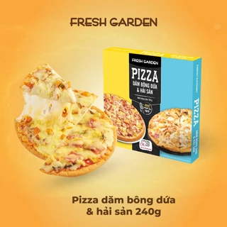 Bánh Pizza Dăm Bông Dứa & Hải Sản FRESH GARDEN Thơm Ngon Mix Vị Với Hộp 240g