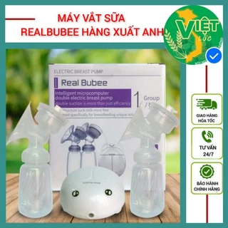 Máy hút  sữa, vắt sữa điện đôi real bubee, Xuất Anh, hàng xịn có cả chế độ massage, giá rẻ, hàng bền