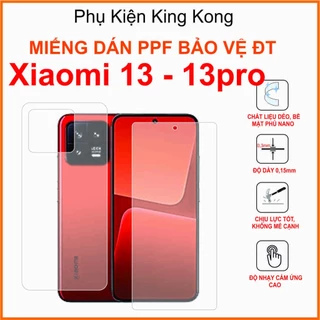 Miếng dán Ppf máy Xiaomi 13 / mi13pro / 13lite Dán nhám chống bám vân tay , dán full lưng viền màn hình