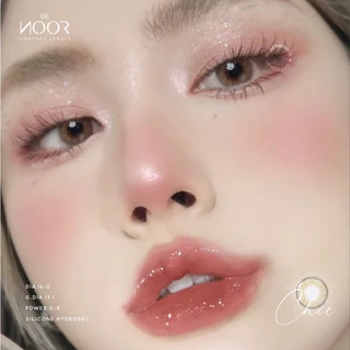 [0-8 Độ] Chic - Lens Nâu Trà Sữa Giãn Nhẹ Hot Tiktok - Silicone Hydrogel Siêu Êm - Chính Hãng Hàn Quốc - DeNOOR