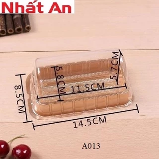 Hộp nhựa đựng bánh đế vàng A013 - 50 cái