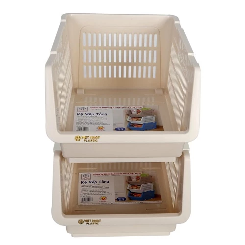 [HCM Giá Rẻ] Bộ Kệ Xếp Tầng Đa Năng Việt Nhật Đựng Đồ Tiết Kiệm Không Gian Chất Liệu Nhựa Bền Đẹp