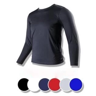 Áo giữ nhiệt nam dài tay full size thể thao 7 màu cá tính Áo thun nam cổ tròn vải mềm mại siêu co giãn