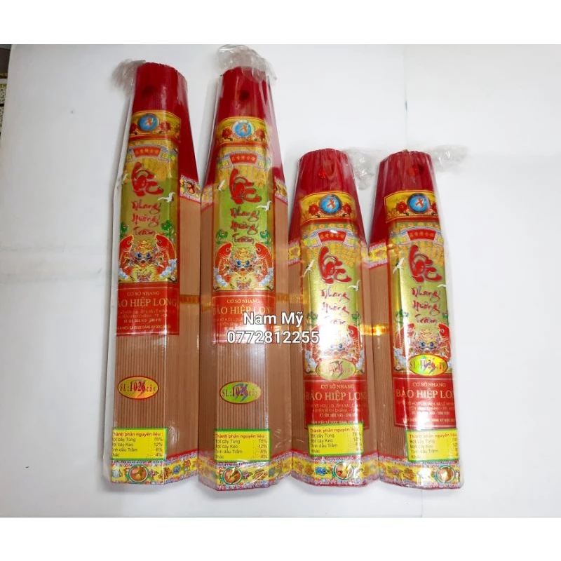 Nhang thơm trầm chữ LÔC-BẢO HIỆP LONG( 1026 cây)3 tấc 6+ 4 tấc 6