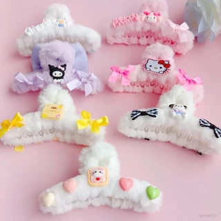 SANRIO Kẹp Tóc Cỡ Lớn Hình Cinnamoroll Kuromi Melody Nhồi Bông Dễ Thương Cho Nữ TY1 YT1