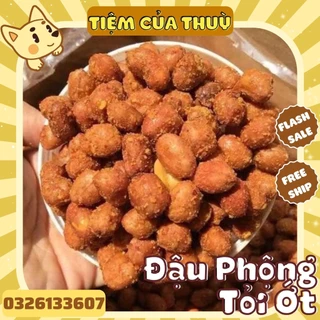 500G Lạc Rang Tỏi Ớt, Đậu Phộng Rang Tỏi Ớt Thơm Ngon Đậm Vị, đồ ăn vặt