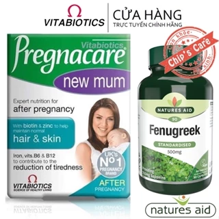 Vitamin Pregnacare New Mum và Cỏ Cà ri Fenugreek cho sữa mẹ