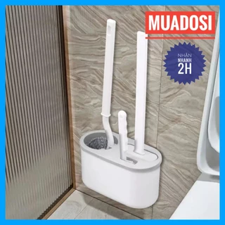 Bộ Bàn Chải Silicon Chà Bồn Cầu Vệ Sinh Nhà Tắm Cọ Bồn Cầu Toilet 3 Trong 1 Tiện Dụng Đa Năng