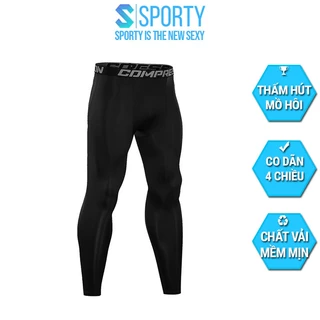 Quần giữ nhiệt nam SPORTY QG10 tập thể thao chất liệu co giãn đa chiều