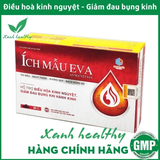 Viên uống Ích mẫu Eva An Nguyệt San bổ huyết điều kinh - giảm đau bụng kinh, rối loạn kinh nguyệt - Hộp 30 viên