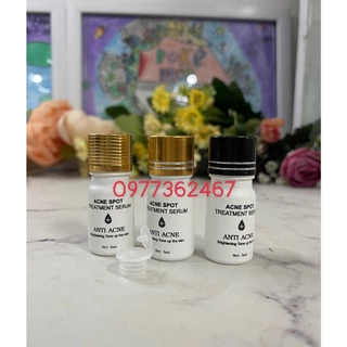 vỏ chai chiết serum, chai lọ THỦY TINH 5ML SƠN TRẮNG in sẵn - chữ đen