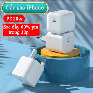 bộ củ cáp sạc nhanh 20W chính hãng sạc ổn định an toàn cho điện thoại 8 đến 14promax và Huawei,xiaomi,samsung