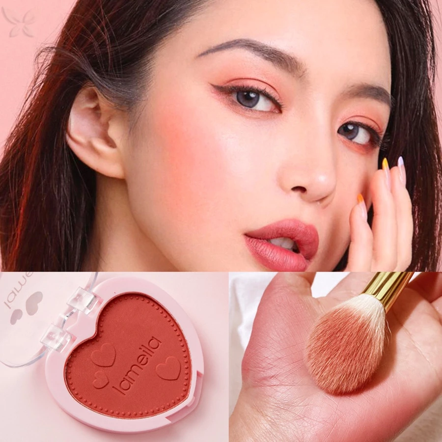 Blush Trang Điểm Bảng Phấn Mắt Đường Viền Tự Nhiên Matte Cheek Tint Rouge Cheek Đĩa Đỏ, Trang Điểm Khỏa Thân, Màu Đơn