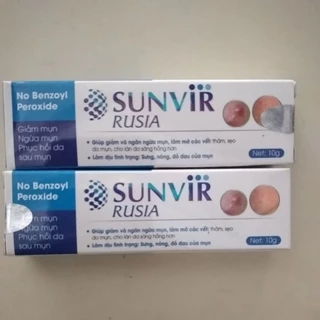 SUNVIR RUSIA gel bôi hỗ trợ giảm và ngừa mụn, phục hồi da sau mụn