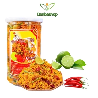 Hũ 500g Khô Gà Lá Chanh Loại 1, thơm ngon, đậm vị