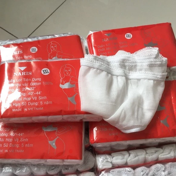 LỐC 10 GÓI QUẦN LÓT COTTON NARIS DÙNG 1 LẦN ( LOẠI 1) (katydang)