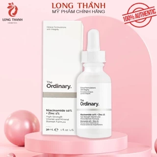 Serum The Ordinary Niacinamide 10% + Zinc 1% Giúp Cân Bằng Bã Nhờn Làm Sáng Da Thu Nhỏ Lỗ Chân Lông 30ml (AUTH)