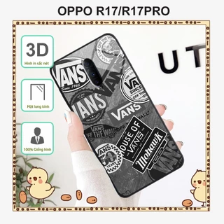 Ốp lưng kính Oppo R17/R17PRO in 3D hình Logo các hãng giầy nổi tiếng