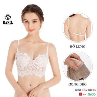 Áo lót bralette DA03 Basil nữ đệm mỏng có gọng phối ren mềm nhẹ