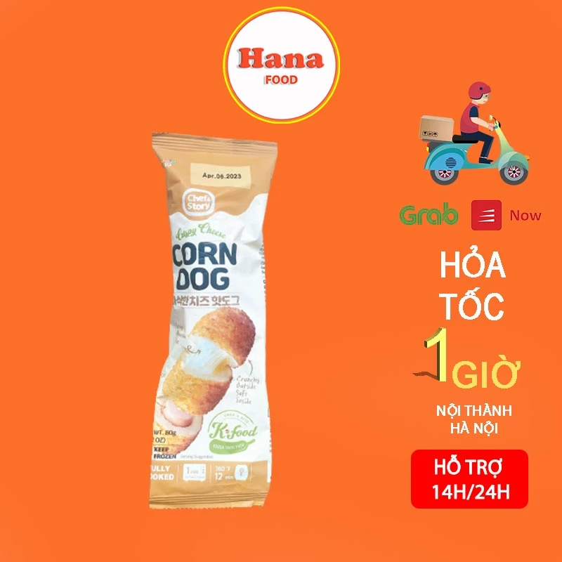 HOT DOG PHÔ MAI HÀN QUỐC GÓI 80G-HOTDOG PHOMAI [Hỏa tốc hà nội][ Hana Food ]